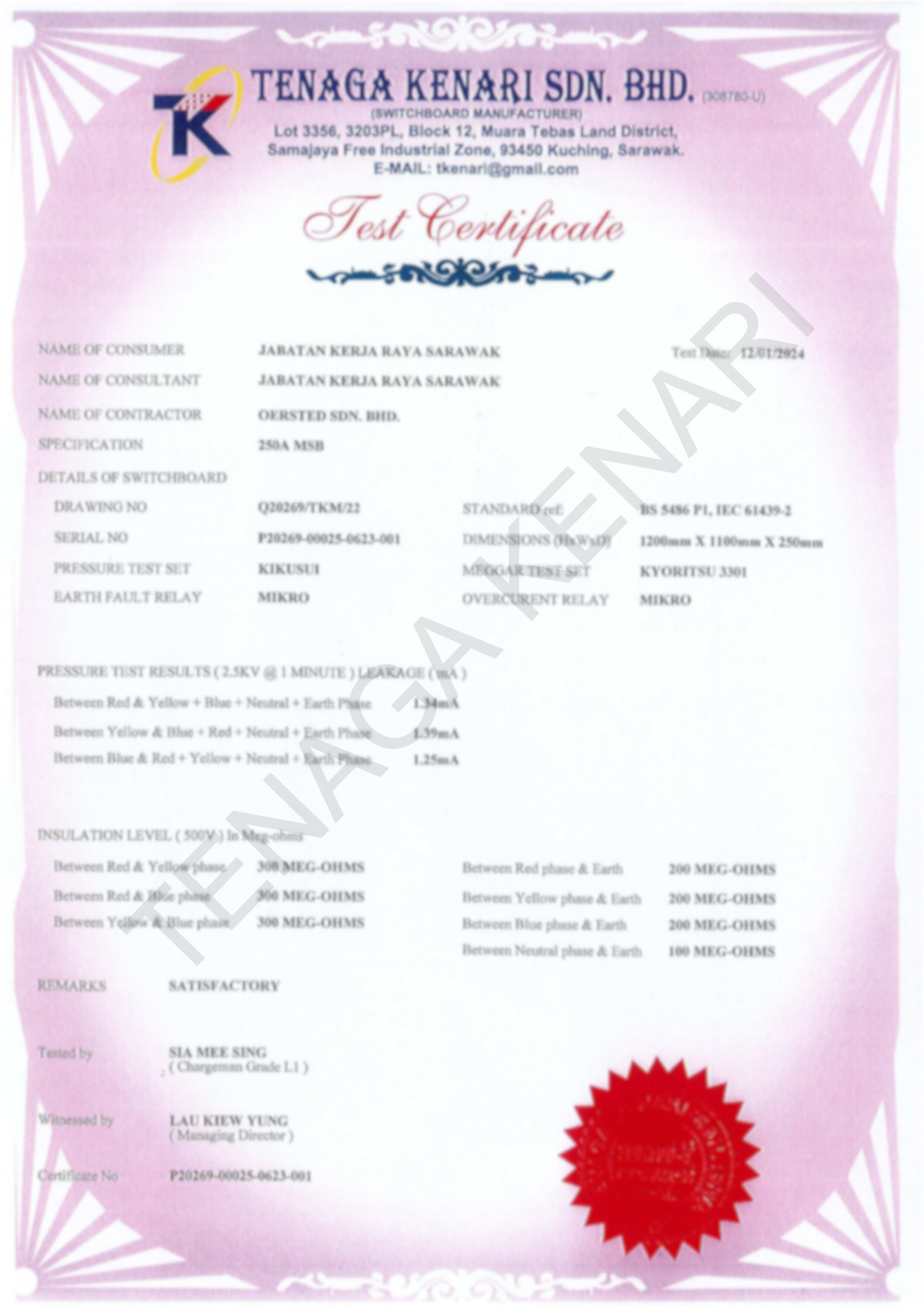 certificate
