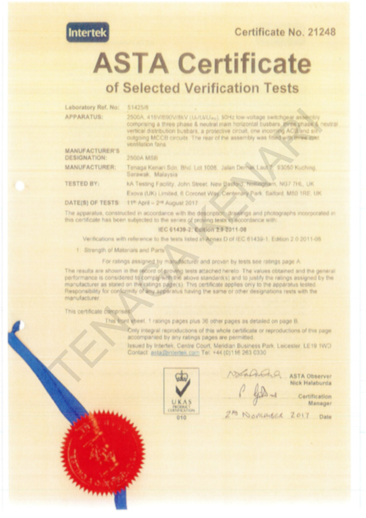 certificate