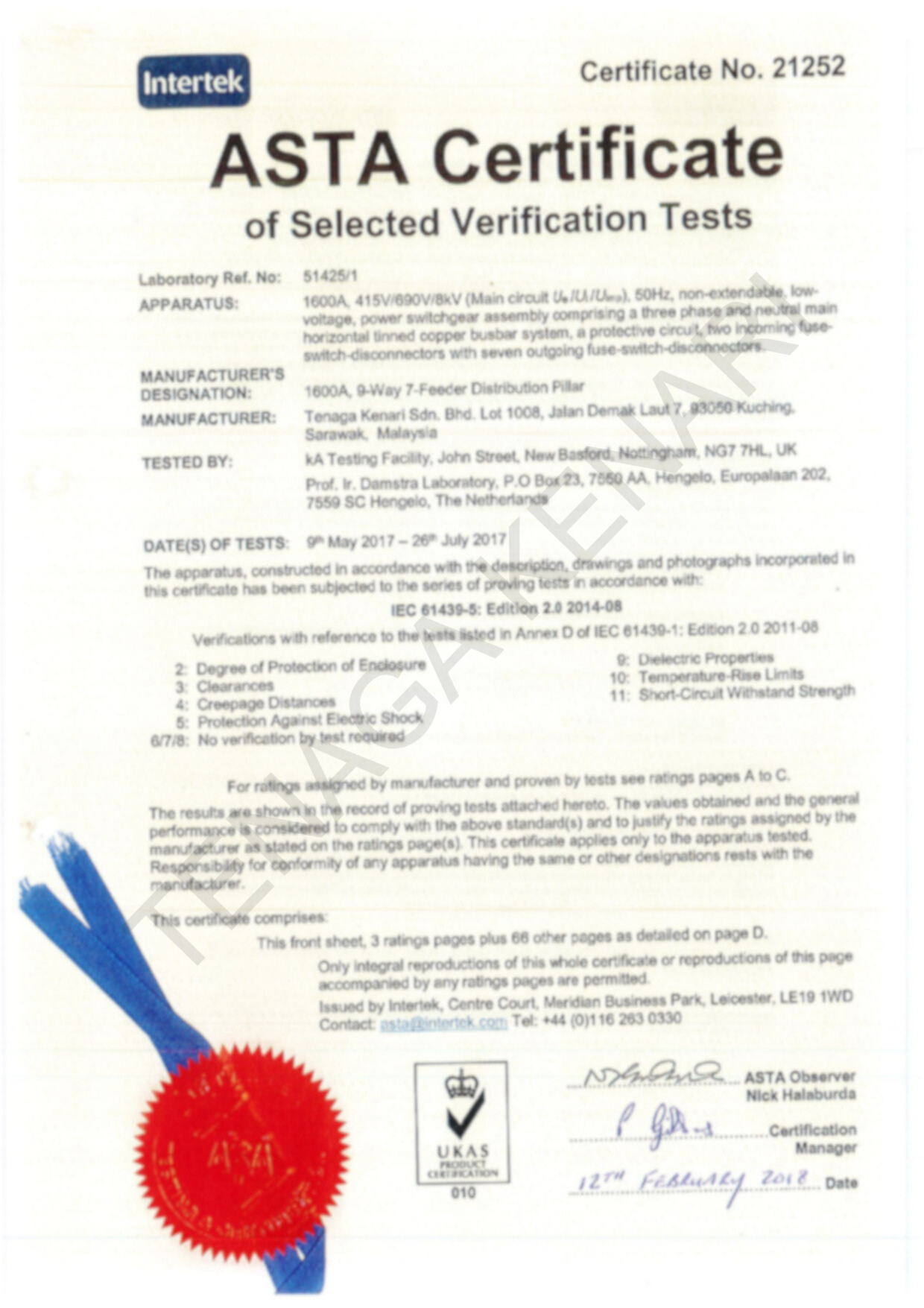 certificate