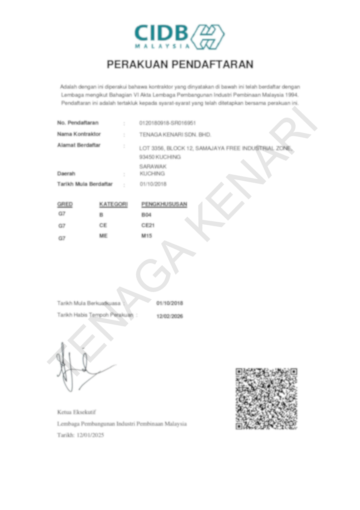 certificate