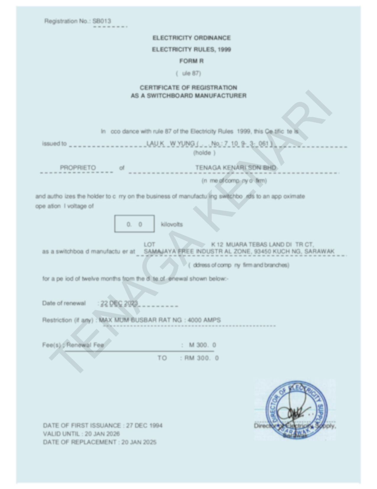 certificate