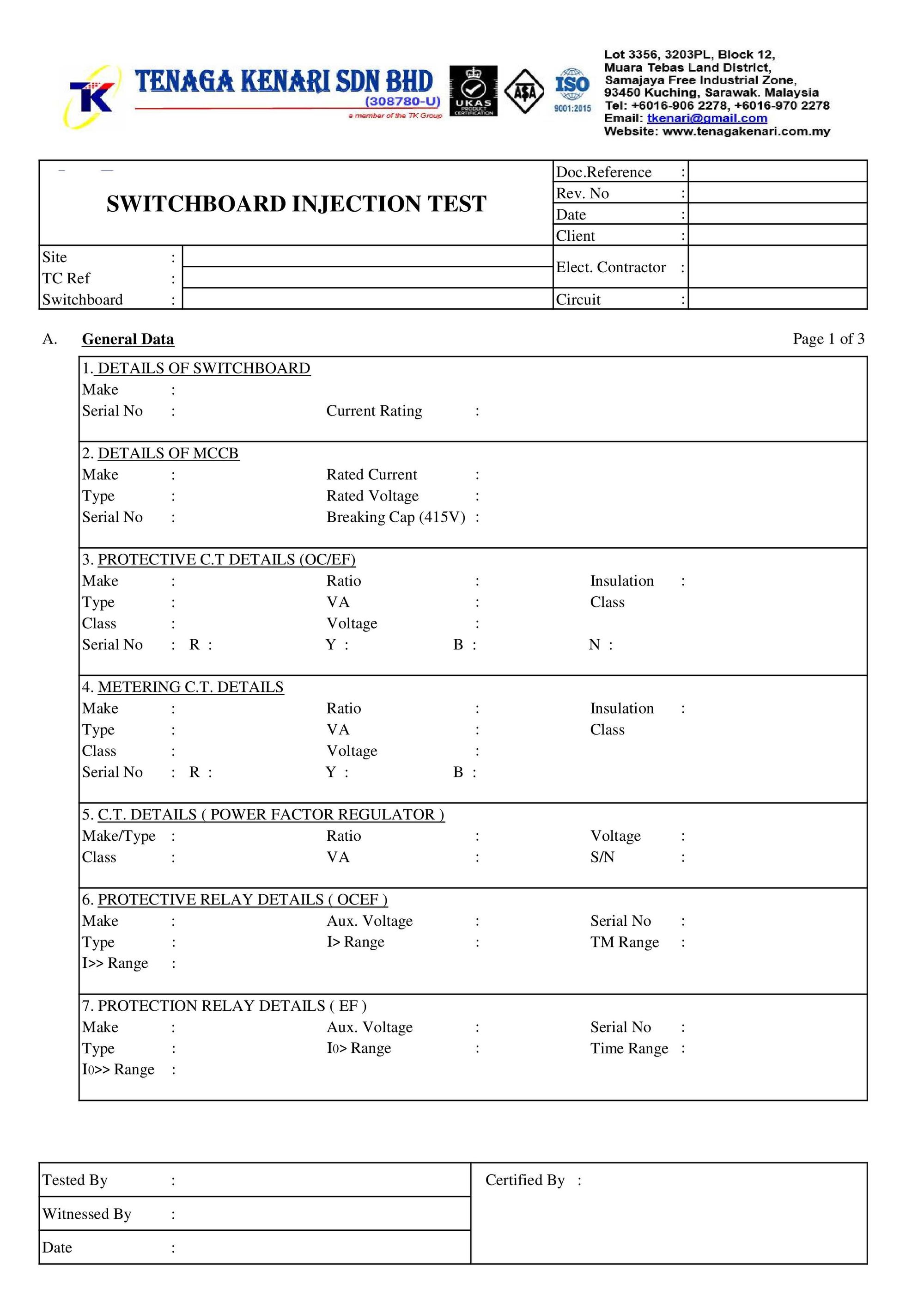 Switchboard Injection Test Form 1